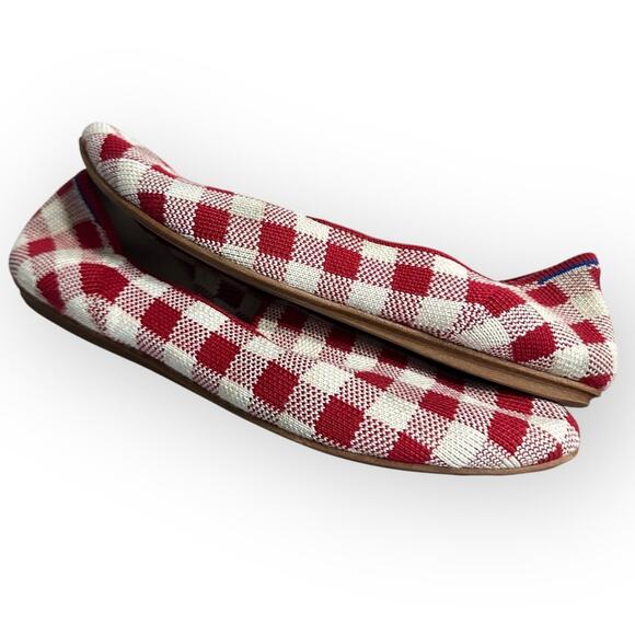 Rothy’s x Marta Ferri Loafers Womens 6 Red White Gingham Pull On Limited Edition - Picture 11 of 16
